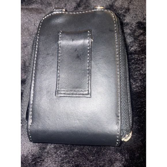 Buxton Genuine Leather Clutch Wallet Black Cell Phone Women's 5" x 1.25" x 3.25" - Picture 4 of 5